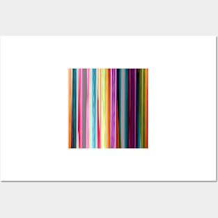 Rainbow colored striped abstract geometrical pattern Posters and Art